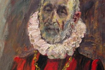 Автопортрет с медальоном. 2009. Холст, масло. 105х73